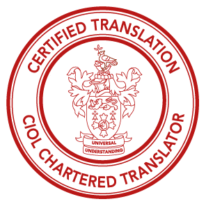 CIOL Chartered Translator certified translation seal