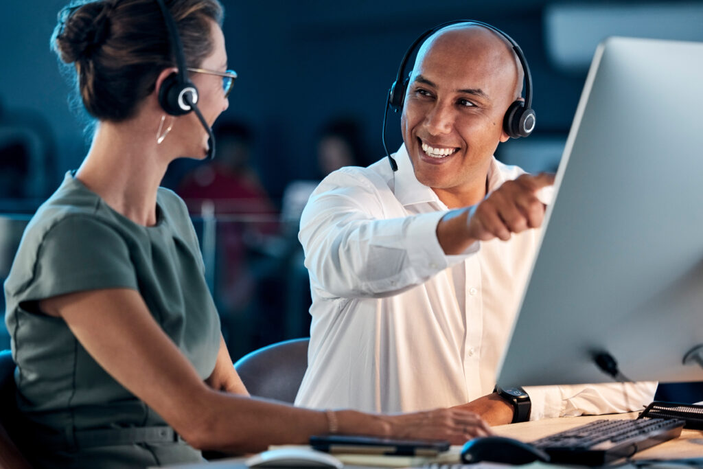 Interpreters working on telephone and video calls